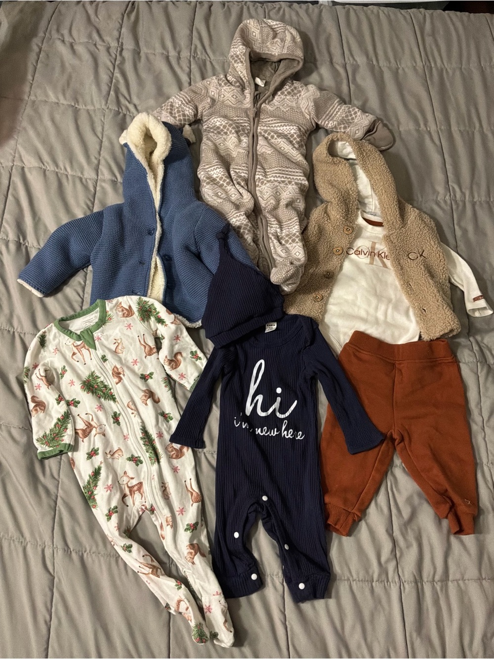 8 Piece 3-6 Month Baby Boy Winter Bundle Lot